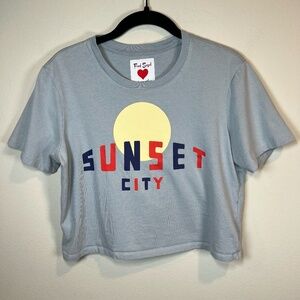 Fred Segal x Wrangler Sunset City Crop T-Shirt Top Utah Western Cowboy  Sz Small
